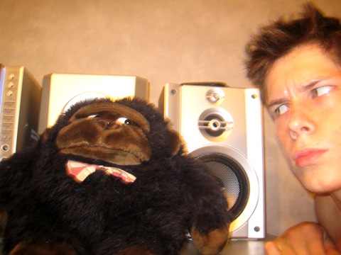 Dennis Kotelnikov, funny photo with monkey