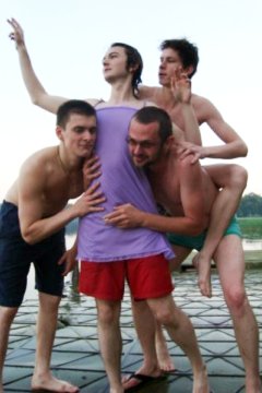 funny artistic photo, younng actors, jokes, Russia, Dennis Kotelnikov